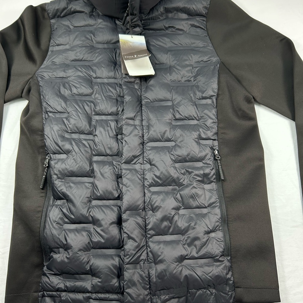 Fossa Apparel Hybrid Down Men Jacket Size S Black Lightweight Puffer New - Picture 13 of 16
